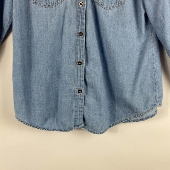 Prototype Button Shirt Womens Small Denim Style Long Sleeve - Picture 6 of 10